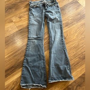 Women, silver jeans, vintage flare, leg size 28